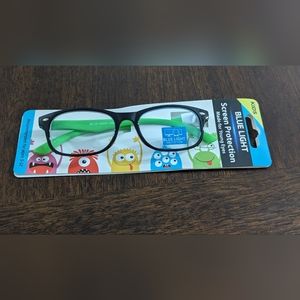 NEW Kids Blue Light Screen Protection Black & Green Glasses